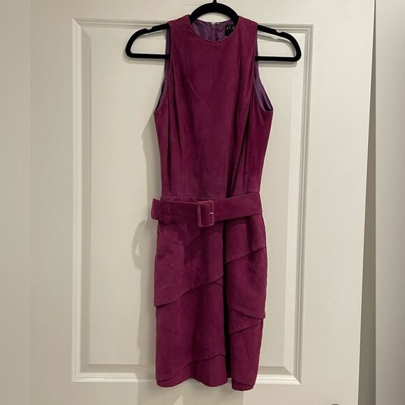 Vintage Magenta Purple Suede St. Gillian for Kay Unger Mini Sz. 4 - Picture 2 of 4